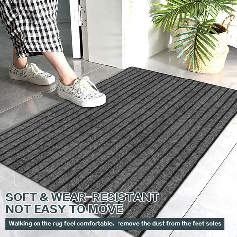 Heyroll low-pile durable carpet runner stays comfortable underfoot with heavy foot traffic.