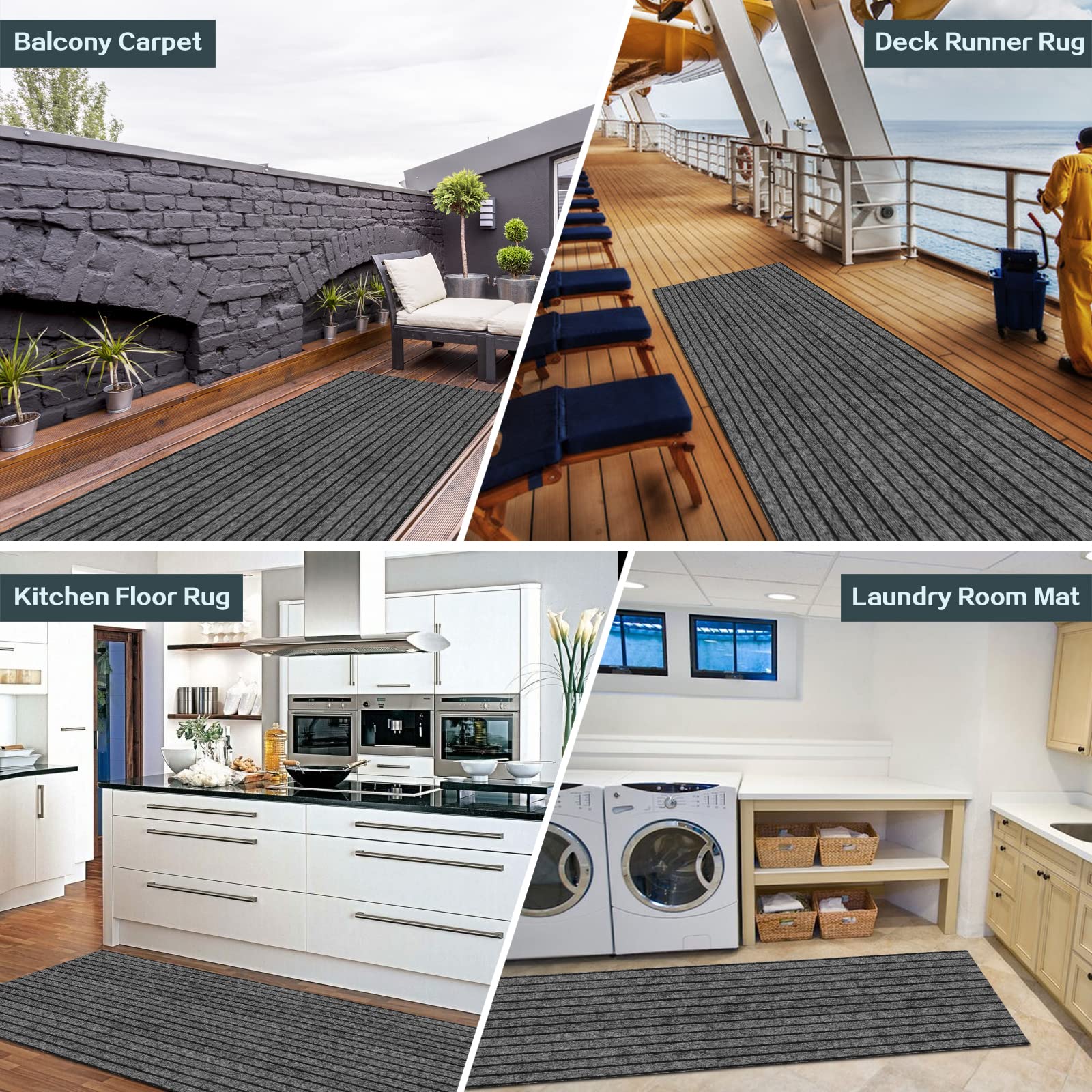 Heyroll pet-friendly dirt-scraping hallway runner helps keep floors clean.