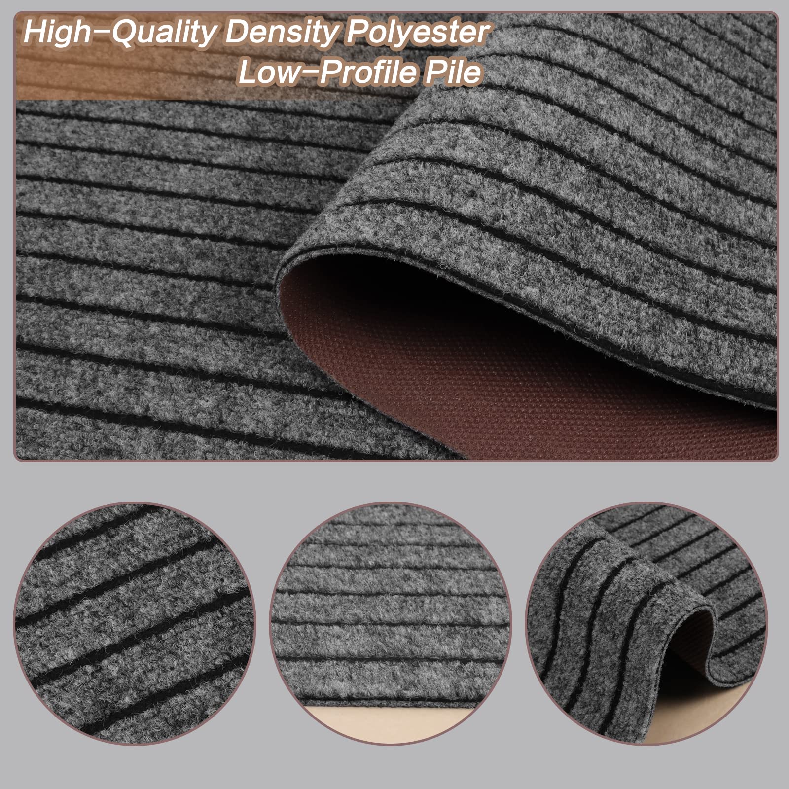 Heyroll rubber backing runner rug preventing slips on smooth floors.