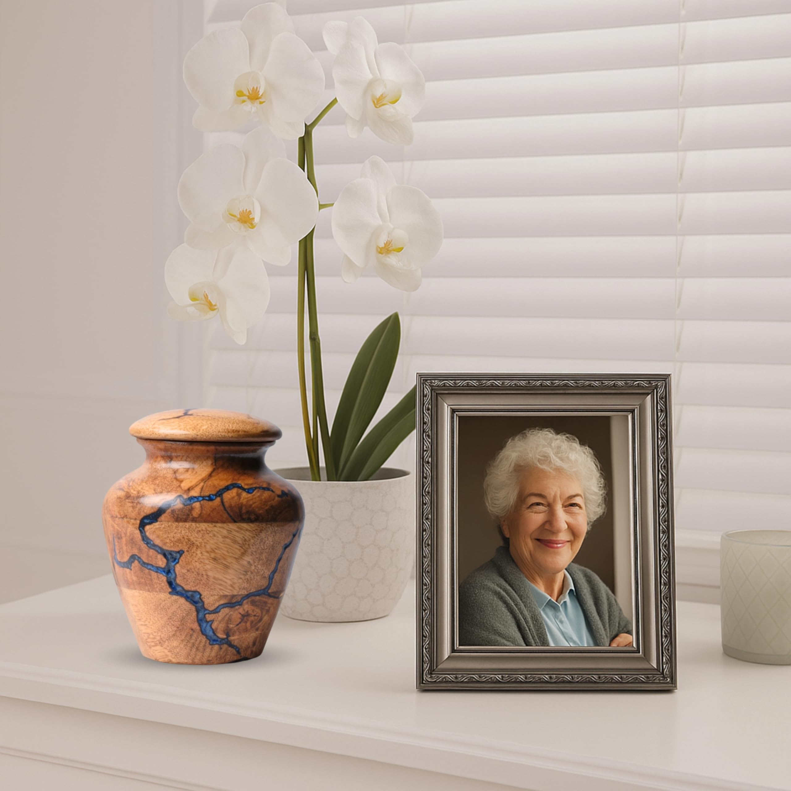 HEYTREND handmade keepsake urn offers a heartfelt tribute suitable for display or gifting
