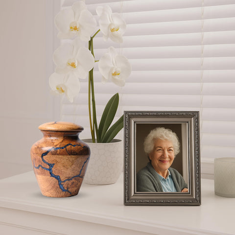 HEYTREND handmade keepsake urn offers a heartfelt tribute suitable for display or gifting