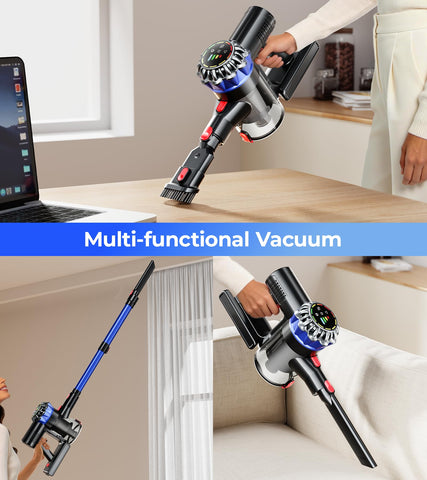 HFFLH multi-functional heads clean floors, sofas, cars, and key spaces.
