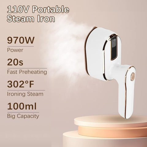 HFLYJPYW mini steamer offers vertical and horizontal modes on-the-go.