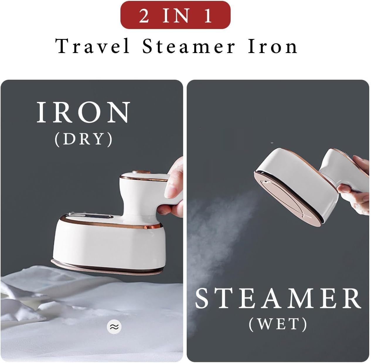 HFLYJPYW 2-in-1 dry and wet ironing options for versatile care.
