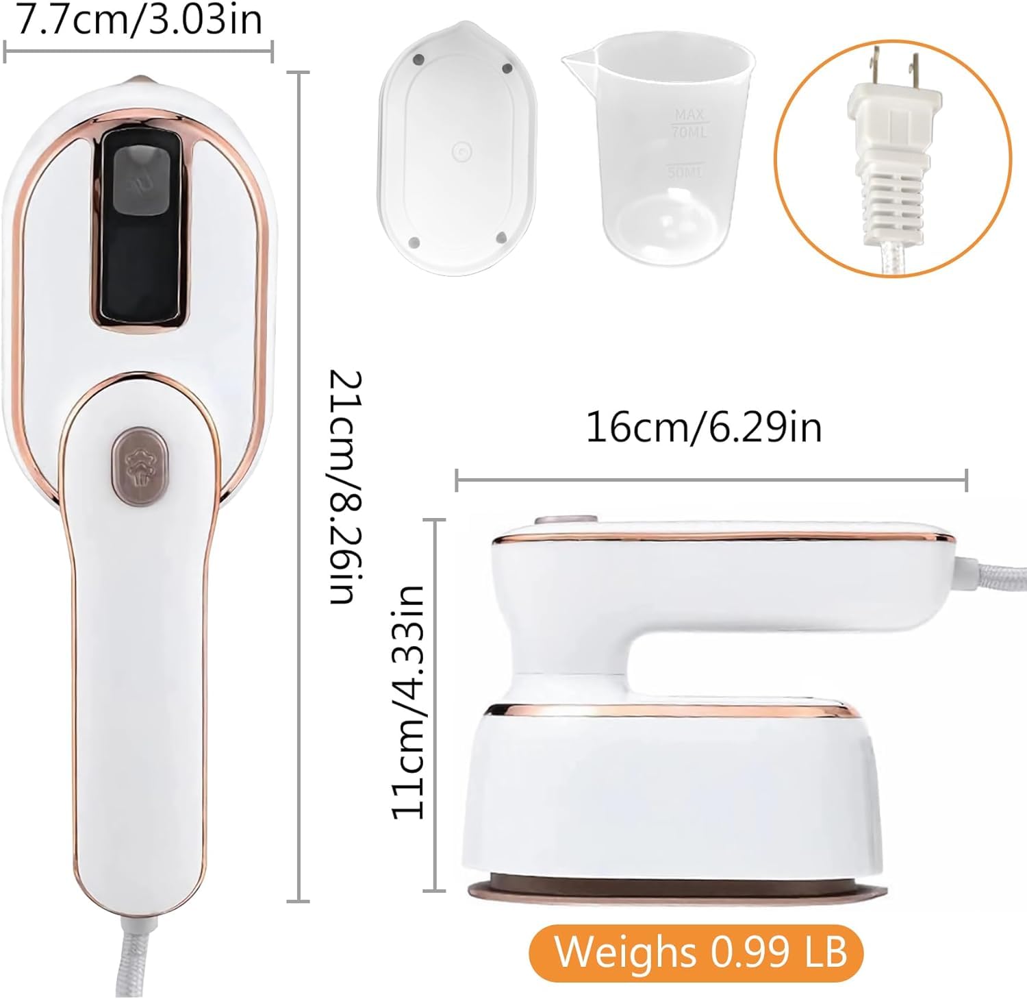 HFLYJPYW portable steamer heats up in 15 seconds for on-the-go touch-ups.