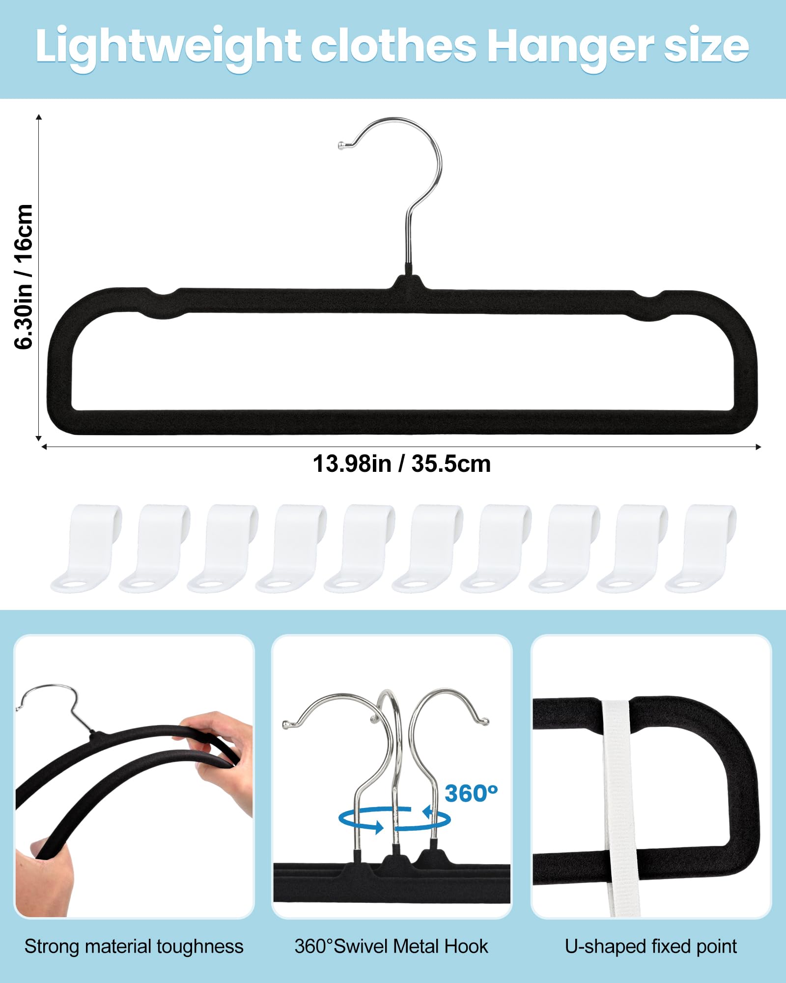 HGYZE 360 swivel hook hanger for easy access to dresses and pants