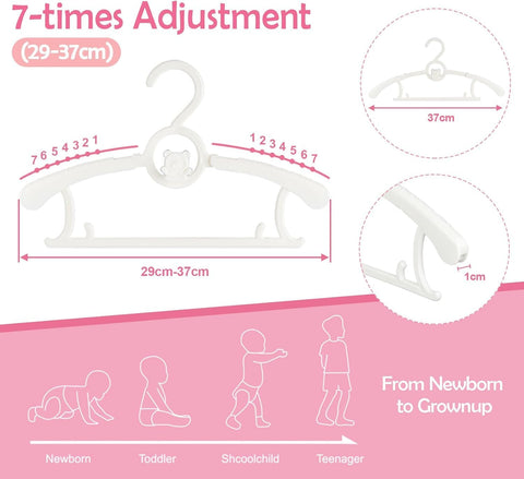 HGYZE Baby Hangers adjustable 11-14 inches for newborns to adults