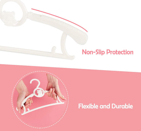 HGYZE Baby Hangers slim space-saving profile for small nurseries