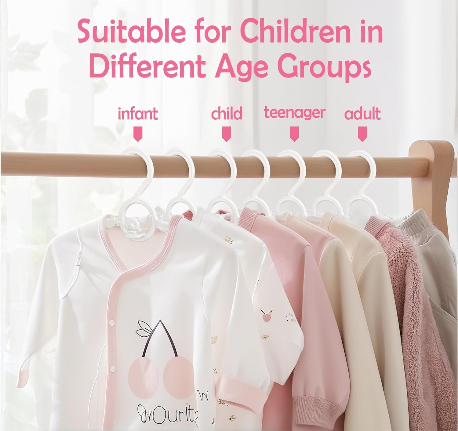HGYZE Baby Hangers stackable bear hook for coordinated outfits