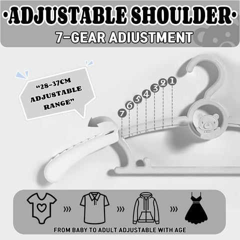 Stackable HGYZE hangers demonstrating space-saving closet organization