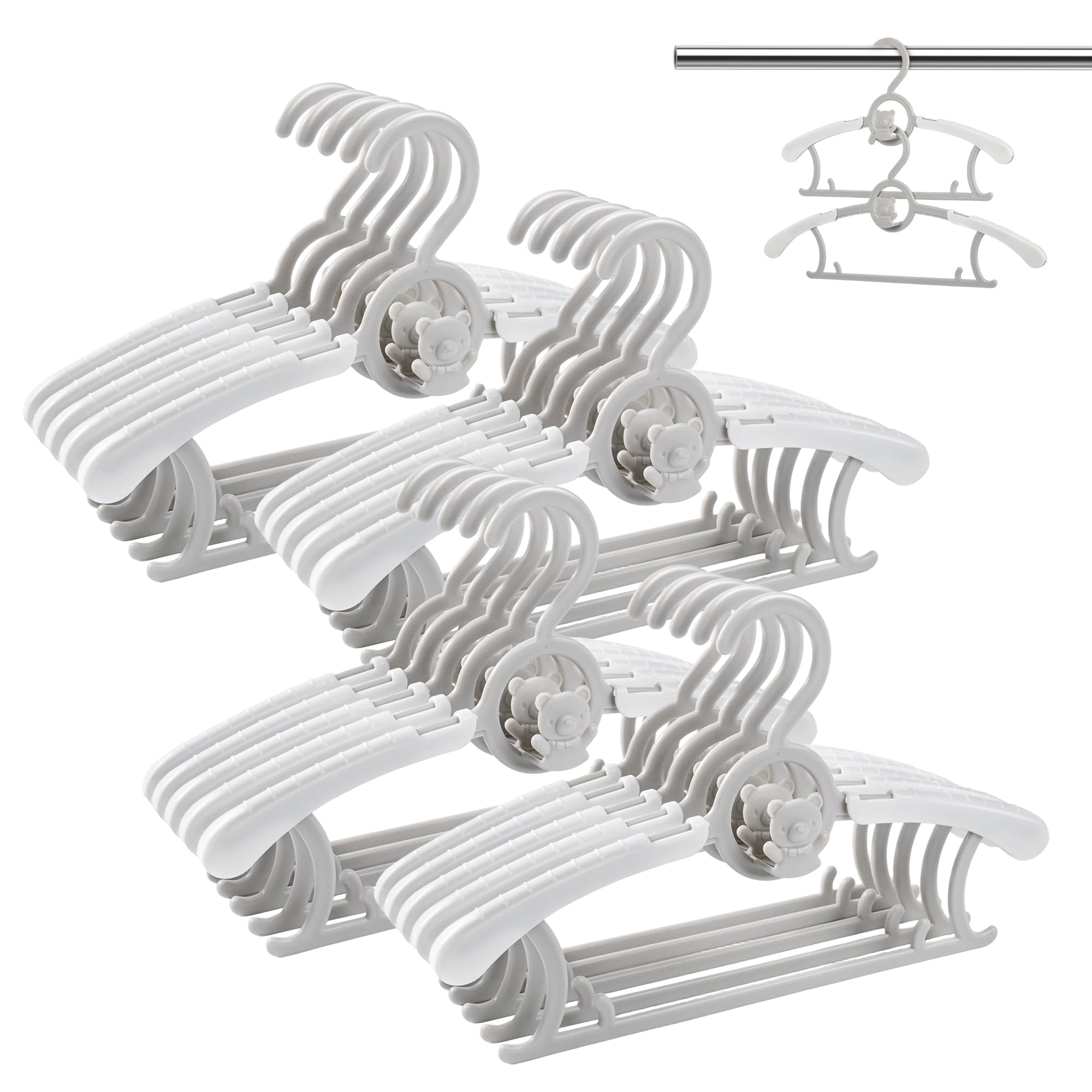 HGYZE Baby Hangers in grey with ultra-thin, non-slip design for compact nurseries
