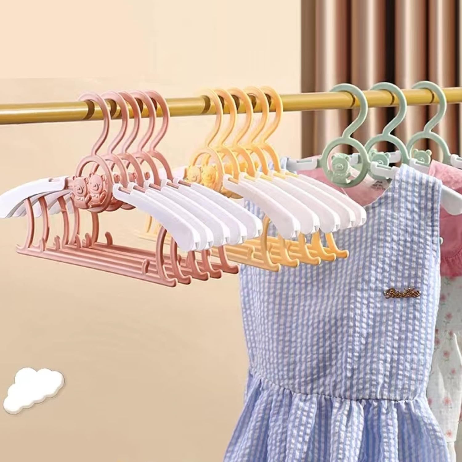 HGYZE Baby Hangers wide shoulder design protects garment shape