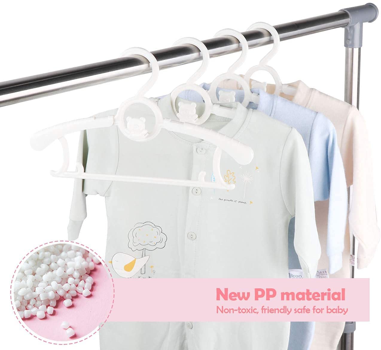 HGYZE Baby Hangers wide shoulder design preserves garment shape