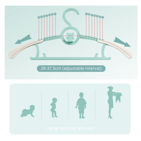 HGYZE infant hangers adjustable 11-14 inches fit from birth