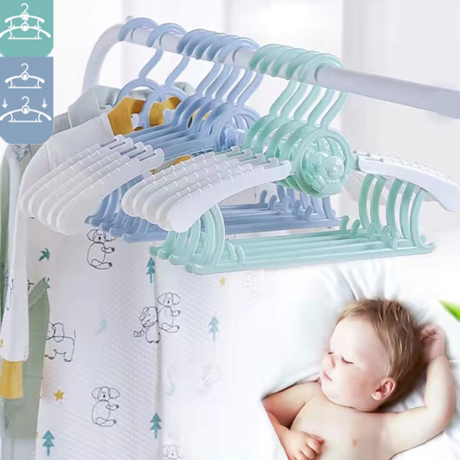 HGYZE nursery closet hangers simplify daily outfit matching.
