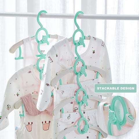 HGYZE stackable bear-hook hangers pair outfits securely