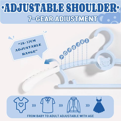 HGYZE toddler bear hangers with pants bar for coordinated outfits