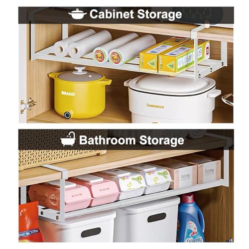 HGZBS Expandable Shoe Rack space-saving design frees floor area beneath shelves.