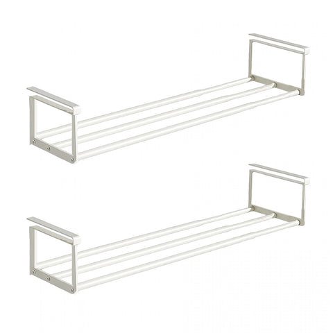 HGZBS Expandable Shoe Rack under shelf hanger improves vertical storage efficiency.