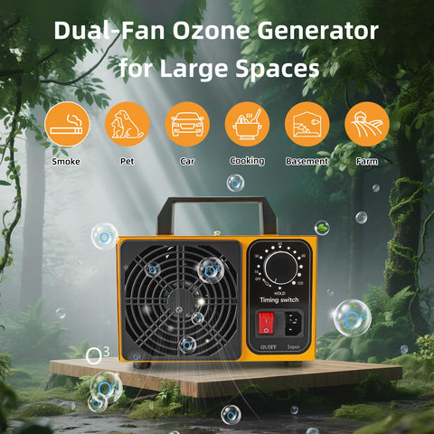 Timer knob on HHGM ozone machine for precise scheduling