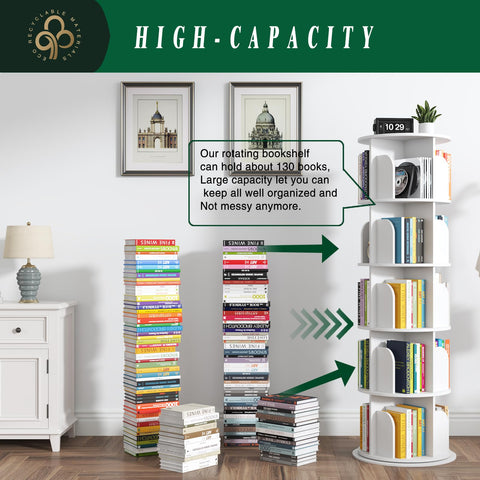 hhgrapehh spinning bookcase 360 provides easy access to books