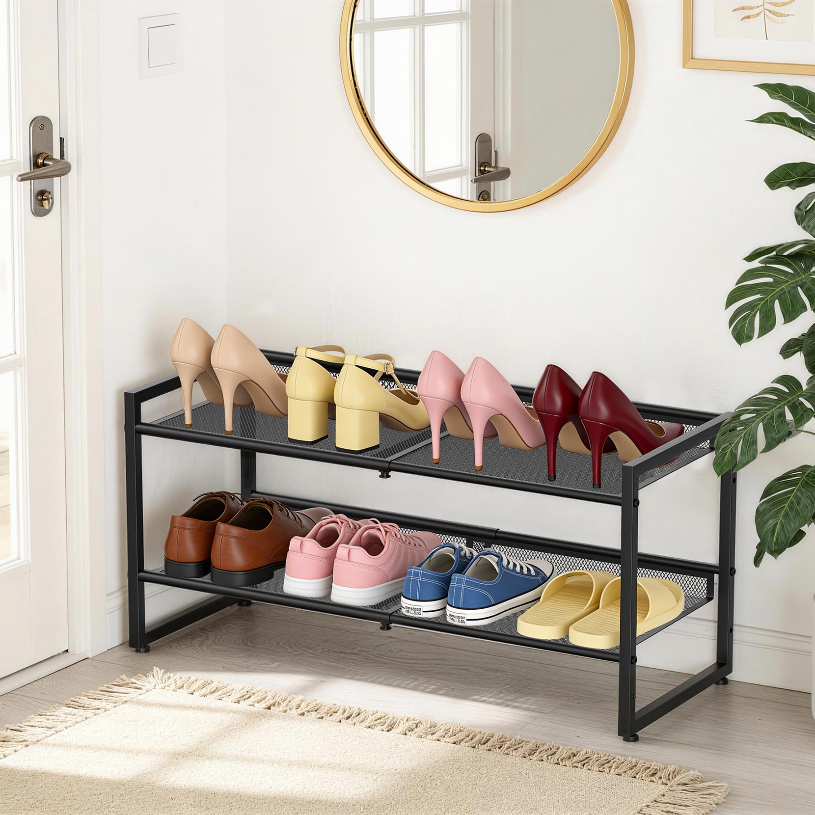 HHOKEM shoe rack used in entryway and closet spaces