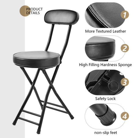 H HOMEWINS steel-frame stool shows durable, rust-resistant build for outdoor use