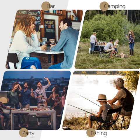 H HOMEWINS versatile stool for camping, hiking, BBQ, and gatherings