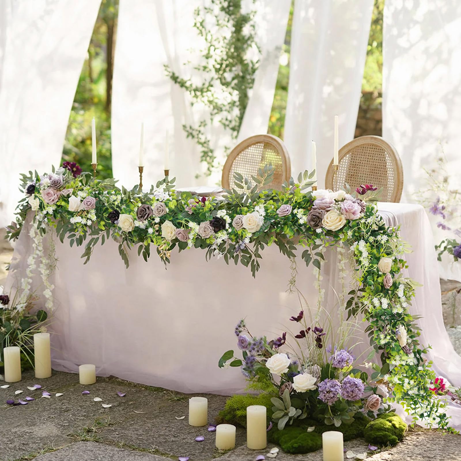 HIAGROW babys breath closeup highlights delicate faux blooms for lifelike ambiance.