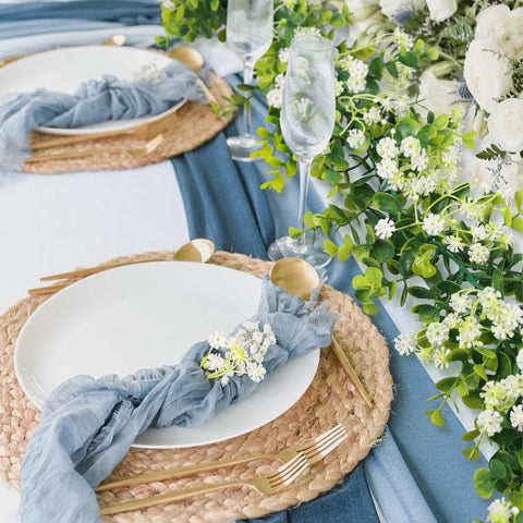 HIAGROW handmade faux greenery garland provides unique texture and charm.
