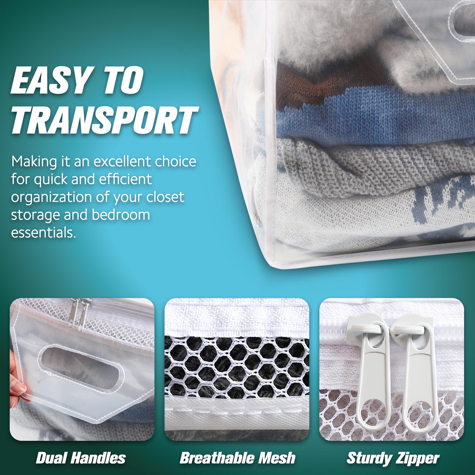 HIBAG 16x26x12 inch bag accommodates a king-size comforter.