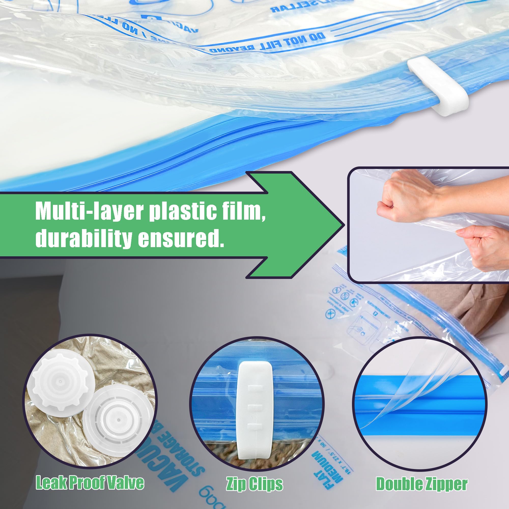 HIBAG 15 Jumbo Vacuum Bags feature airtight seals for secure protection