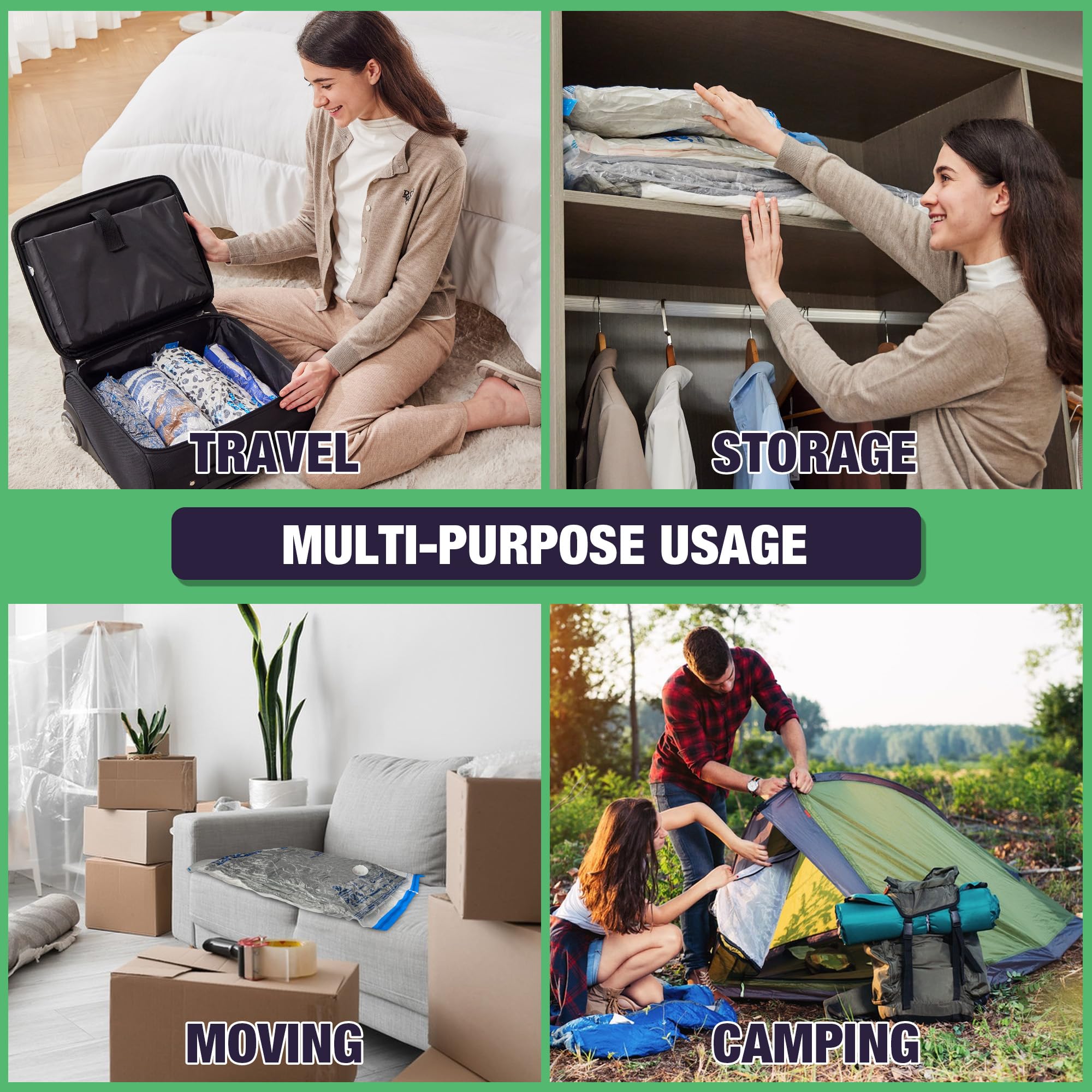 HIBAG 15 Jumbo Vacuum Bags for blankets protect fabrics during storage