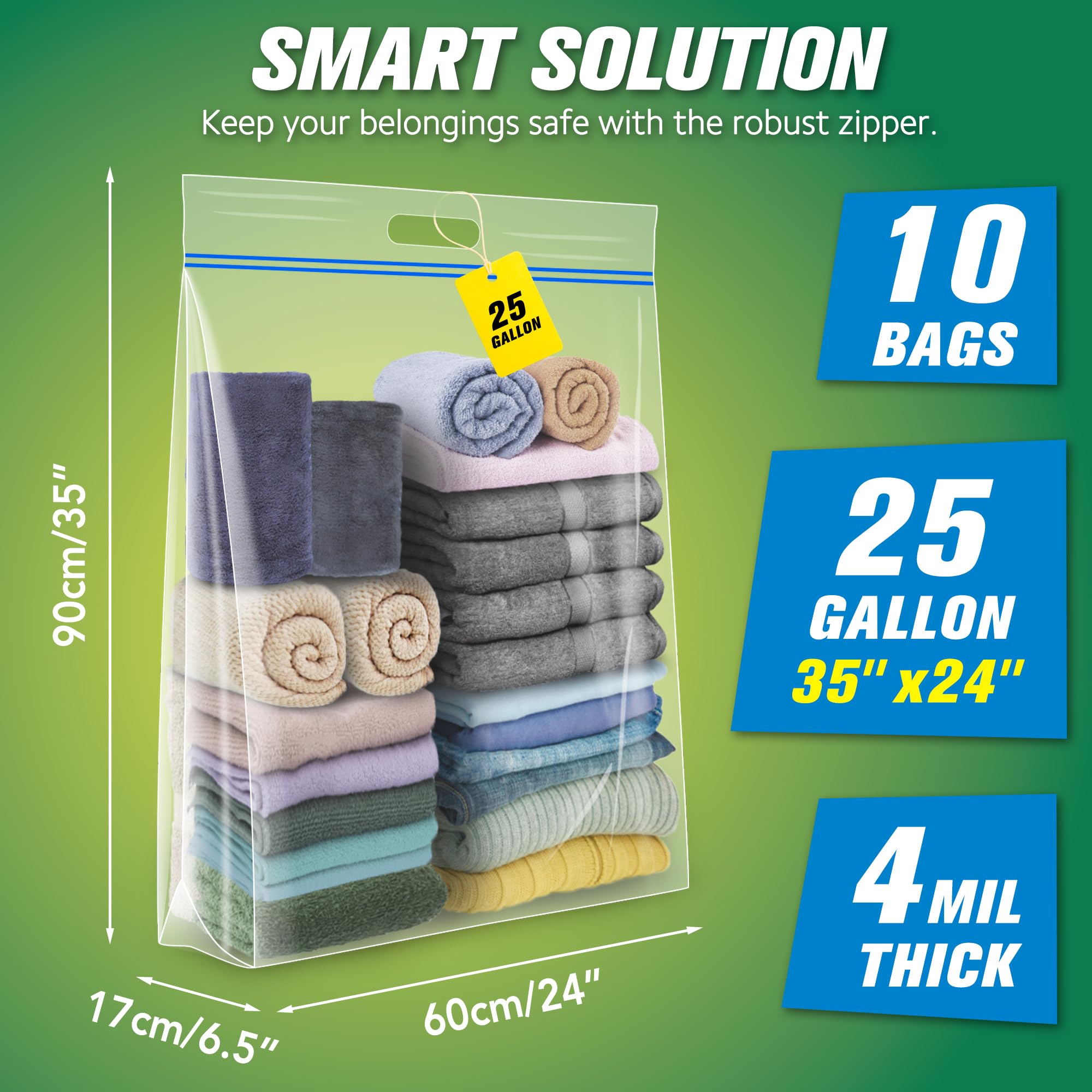 HIBAG bag with built-in handles for easy transport during moving.