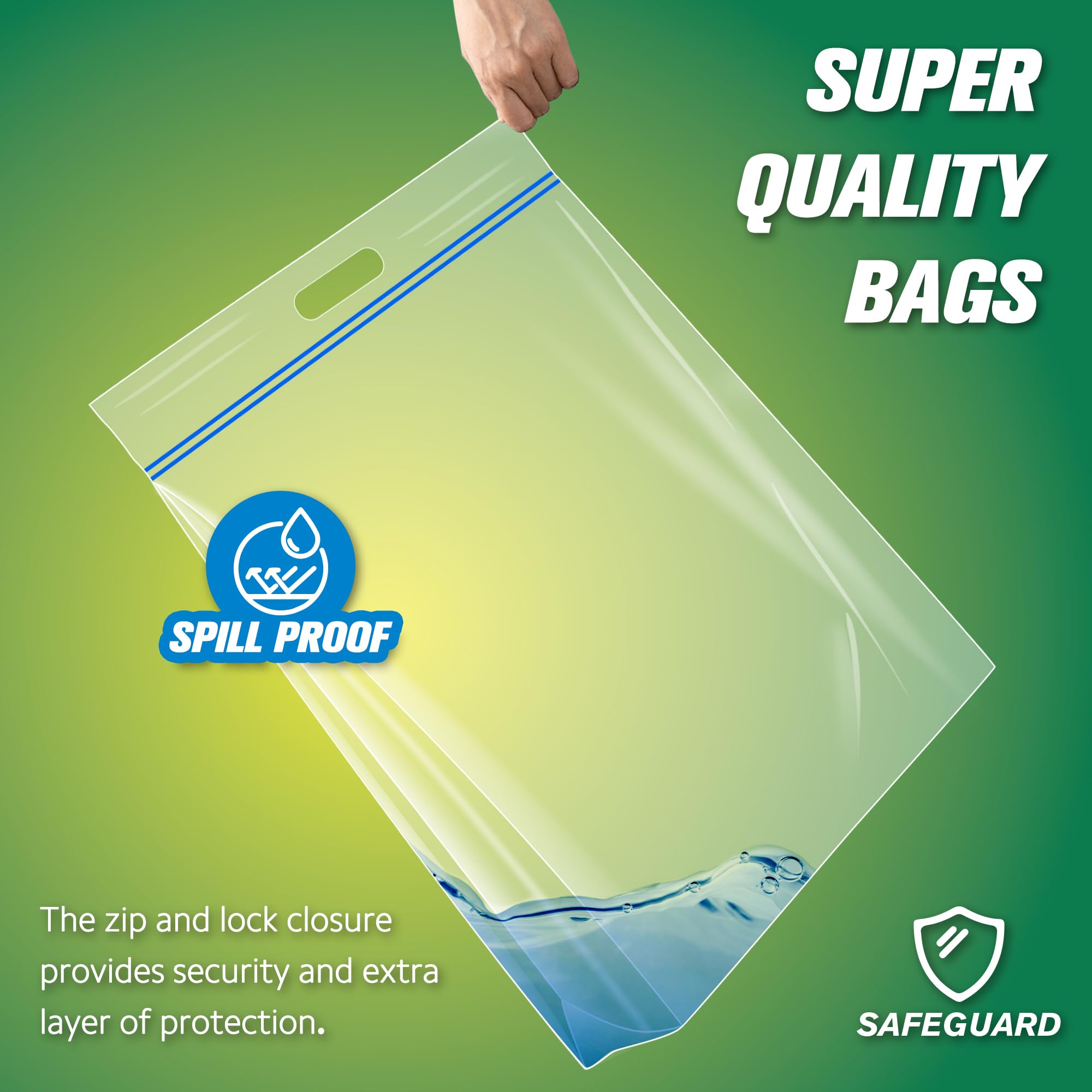 HIBAG jumbo storage bag with durable zipper closure to protect contents.