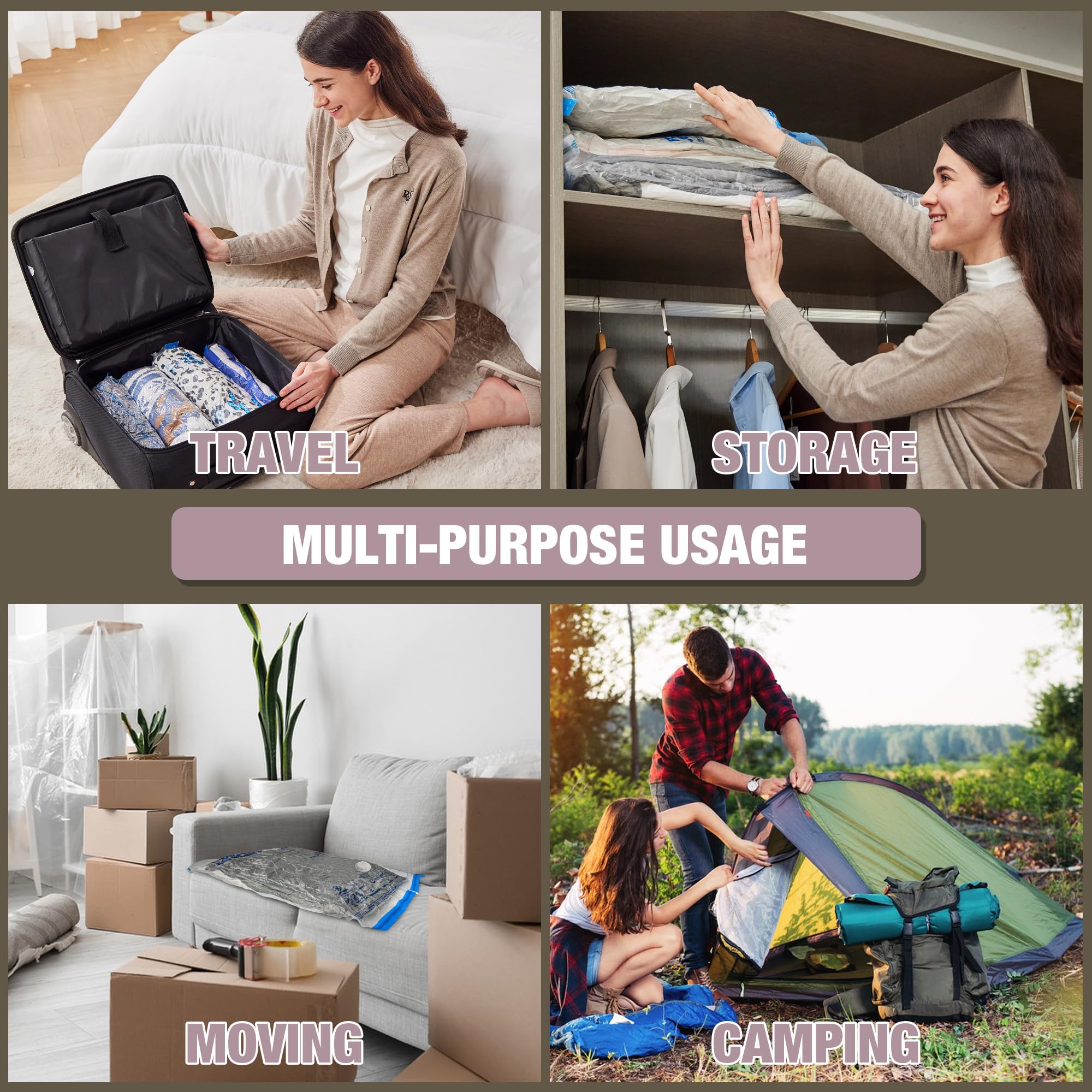 HIBAG PA+PE blend durability guards items from dirt and damage.