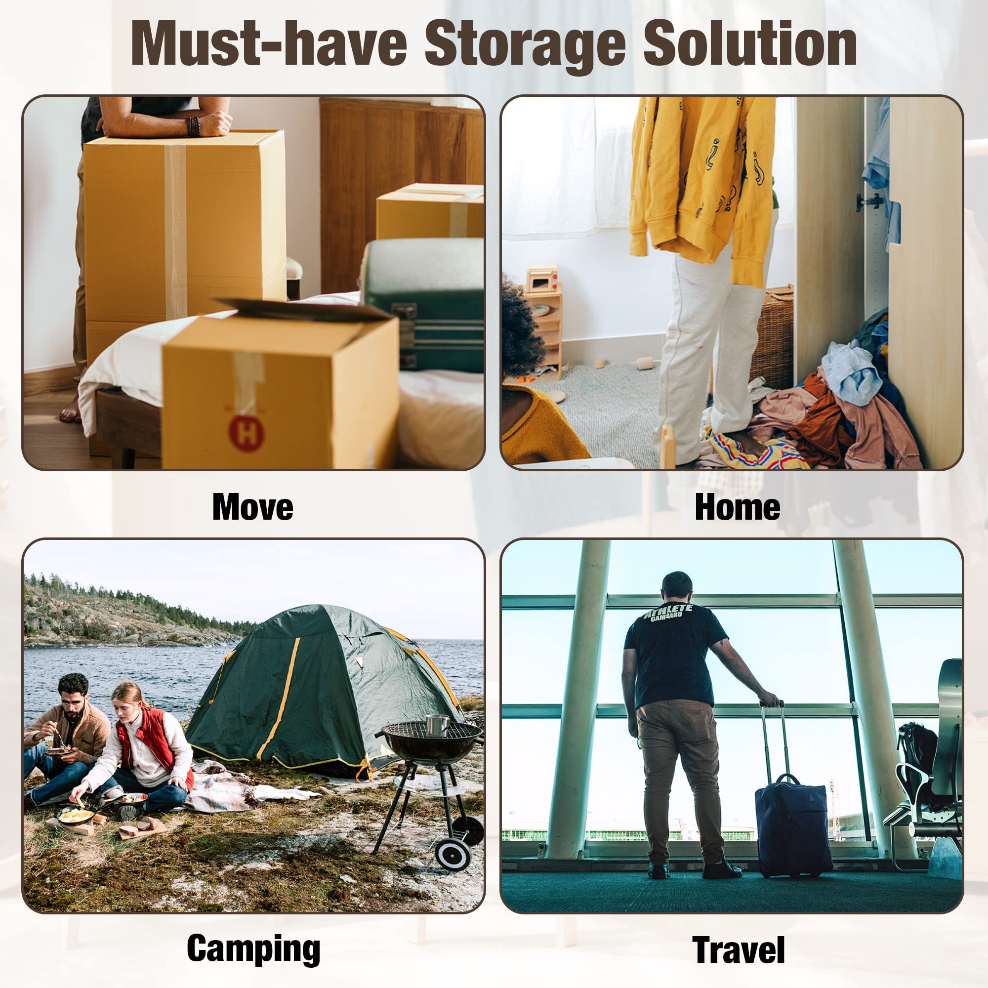 HIBAG organize bedding with space-saving bags.