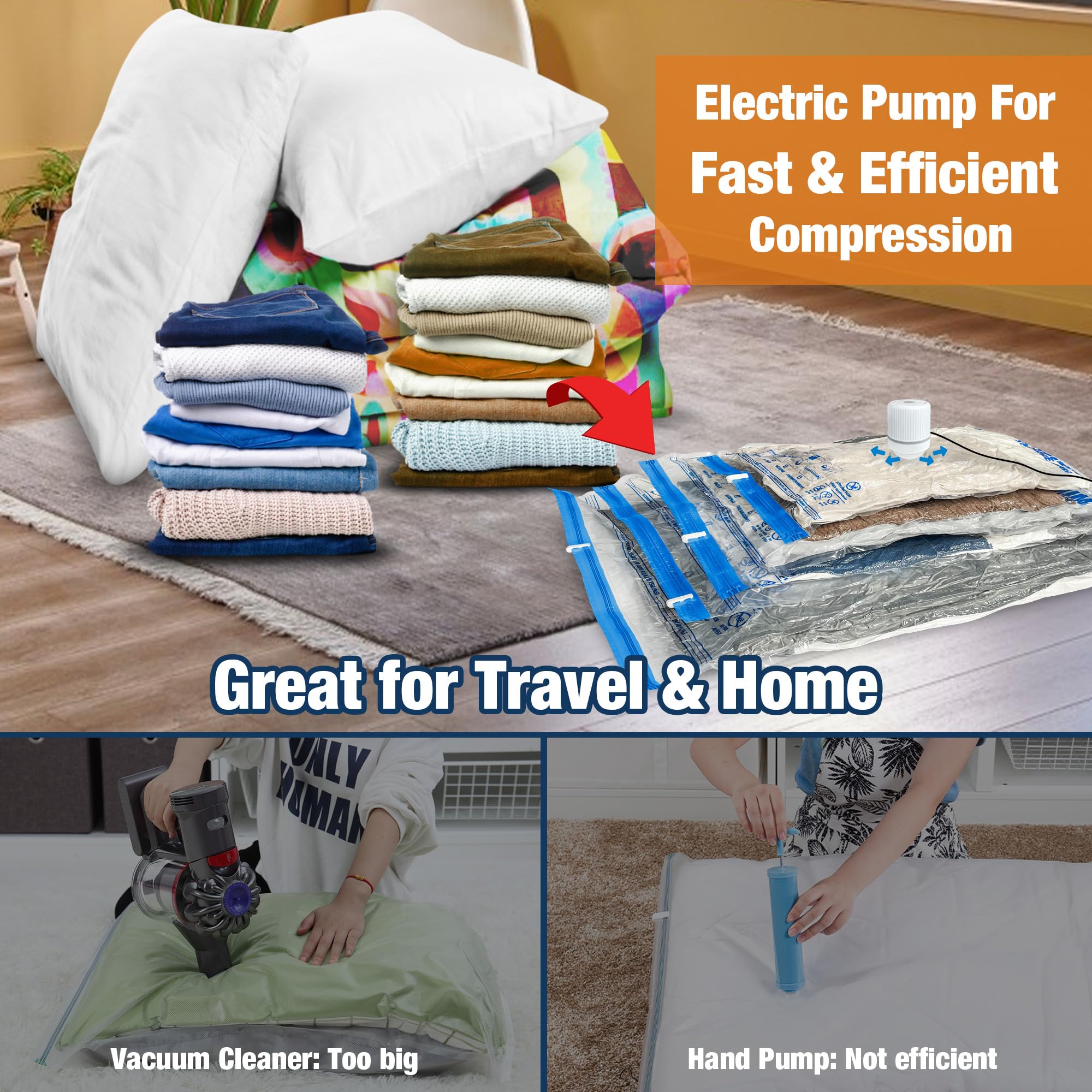 HIBAG Rollup bags show versatile sizes for travel and home use
