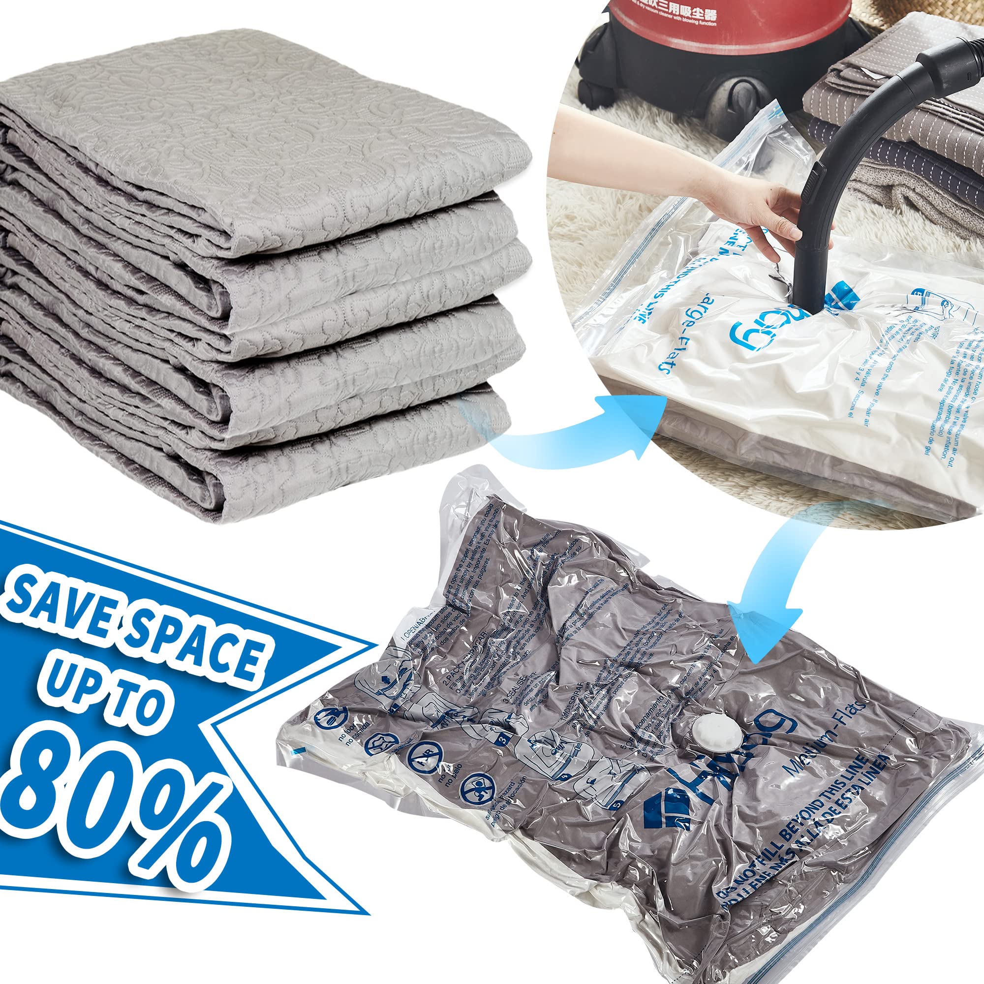 HIBAG bags in multiple sizes for clothes, bedding, and travel
