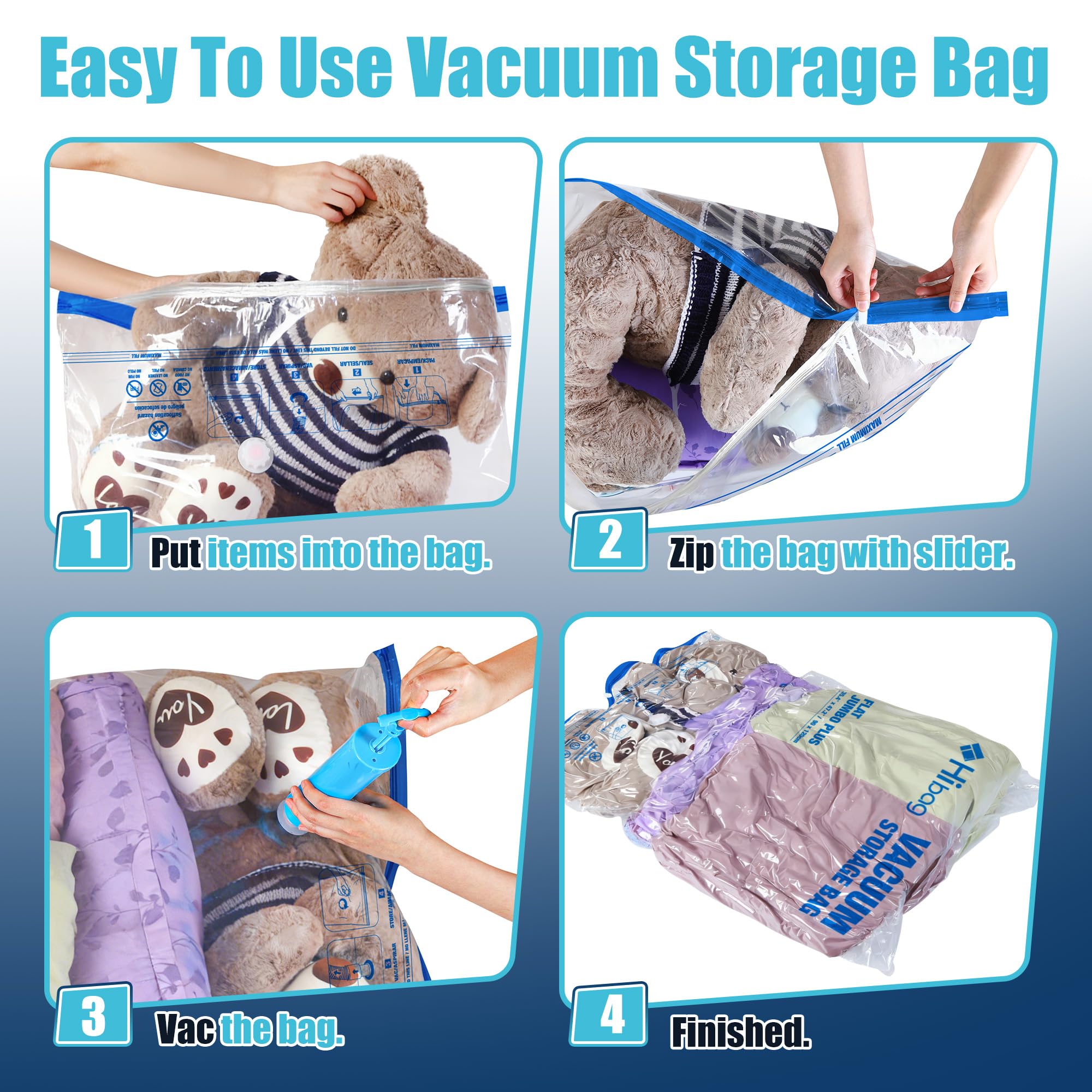 HIBAG durable PA+PE material for repeated use and reliable storage performance
