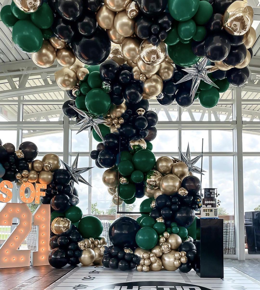 HIBAOpati dark green balloons close-up showing durable double-stuffed finish.