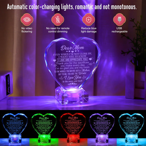 hibeauti crystal heart desk centerpiece adds intimate mood to study space.