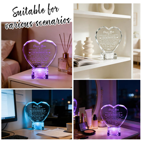 hibeauti crystal heart engraving quote highlighting heartfelt message.