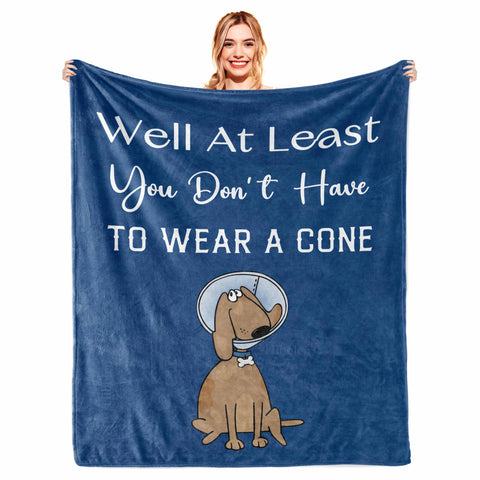 Hibolen get-well blanket cone: soft humor for recovery at home.