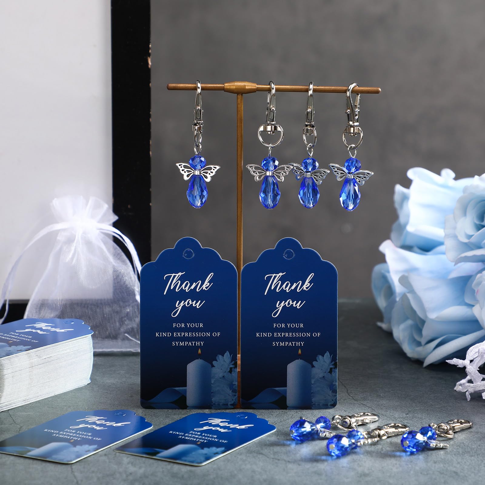 Hicarer alloy angel charm use, durable keepsake for keys or bags
