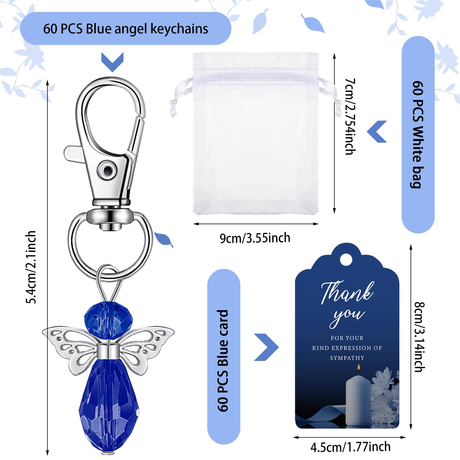 Hicarer blue organza bag, perfect for presenting memorial favors