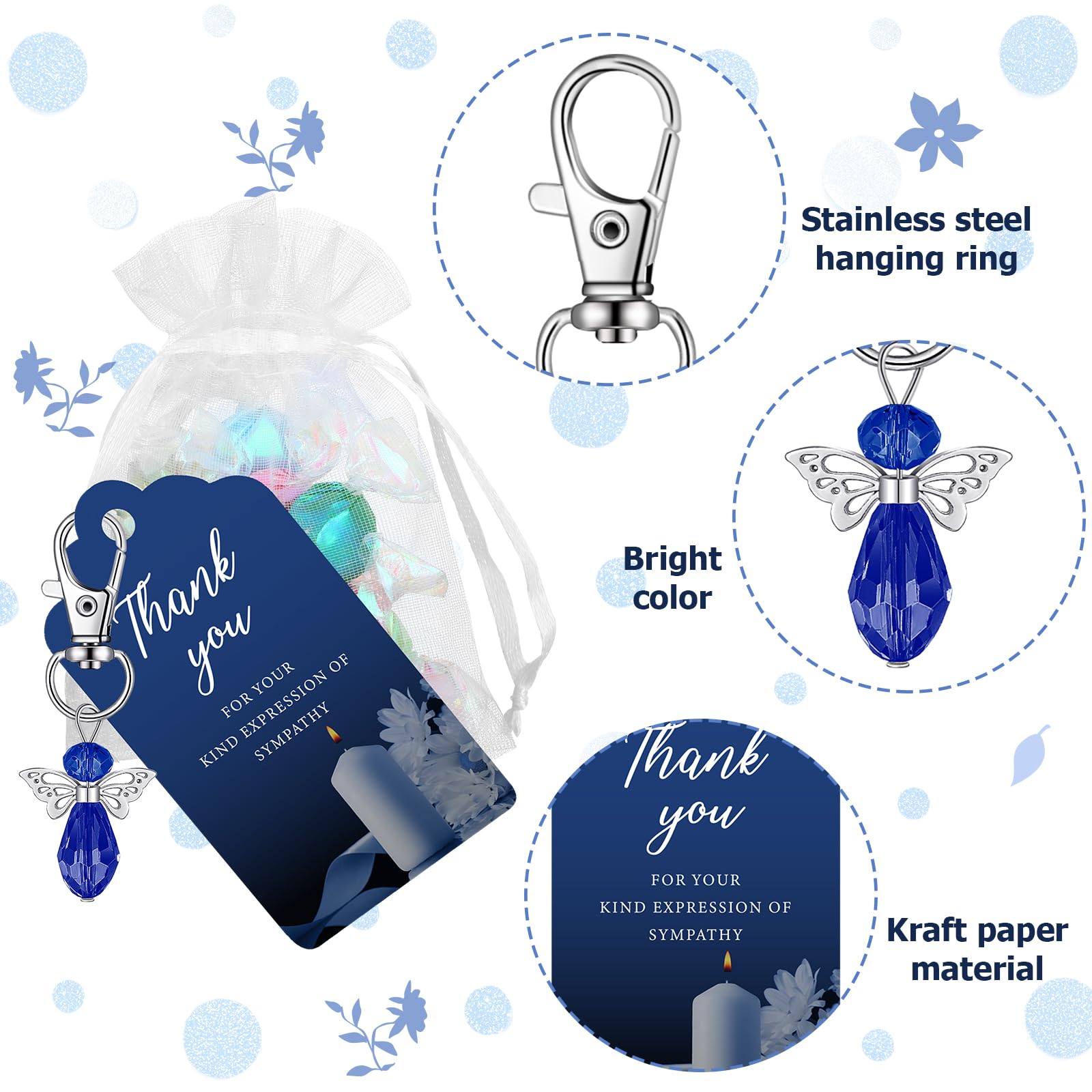 Hicarer thank you tag blue, adds respectful guest acknowledgments