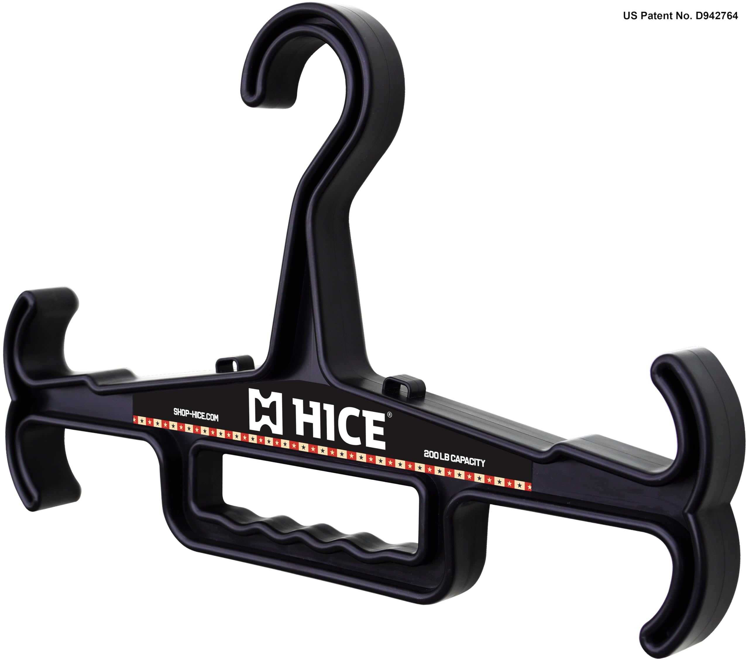 HICE Titan Vest Hanger with chrome-plated S-hook securely hangs on rods and racks