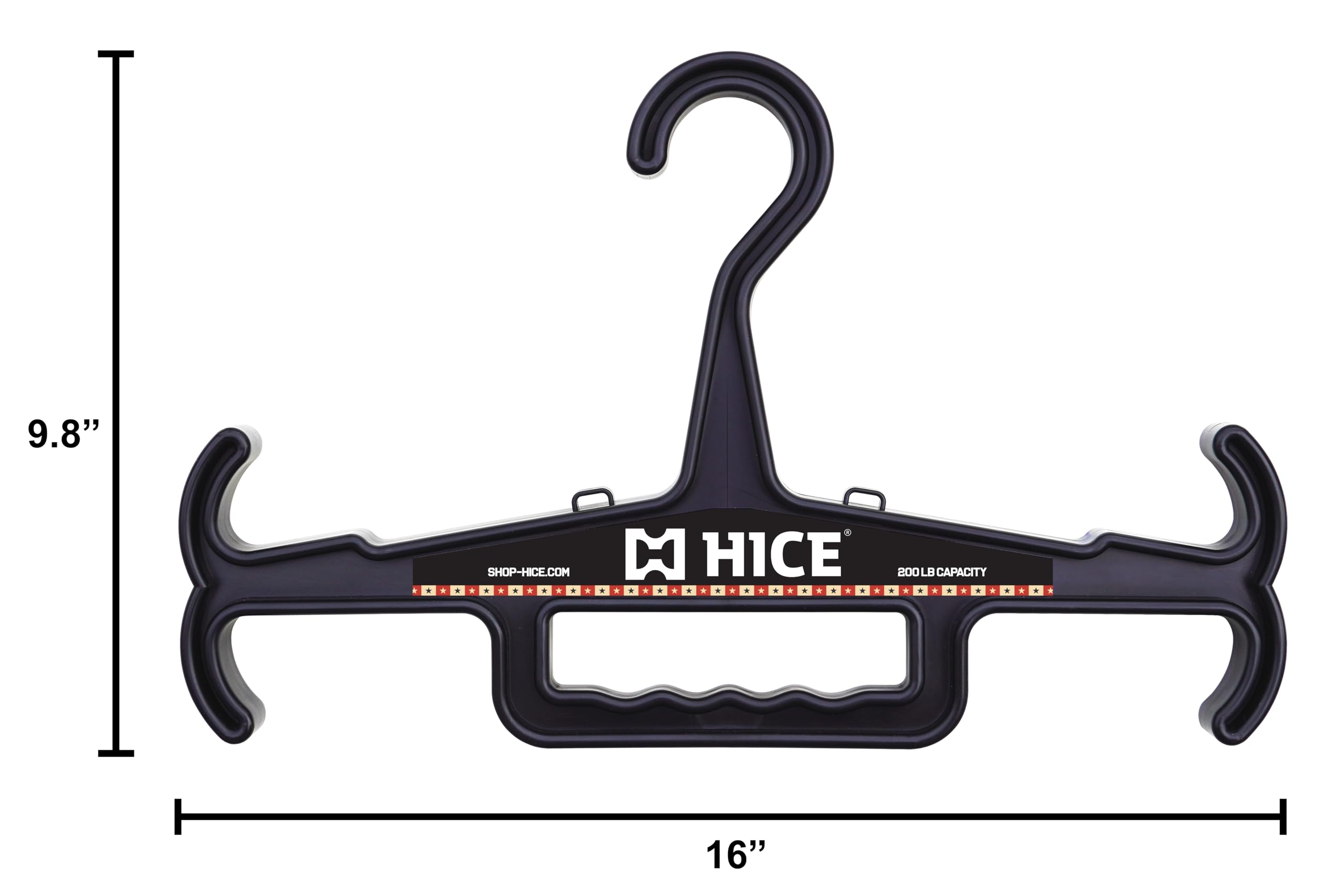 Set of two HICE Titan Vest Hangers for dual gear organization
