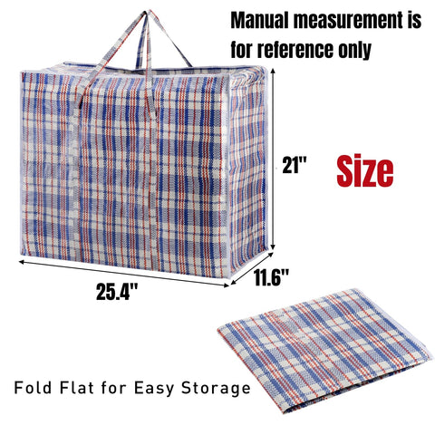 Hiceeden 9-pack 108L checkered bags folded flat save space when stored.